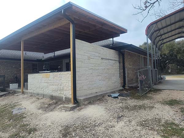 Seamless Gutter Custom Downspout Installation